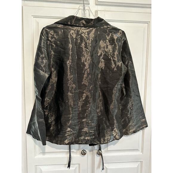 Vintage Maggy Lawrence Women’s Dress Jacket Size Small Metallic Shimmer USA Made - Picture 5 of 8